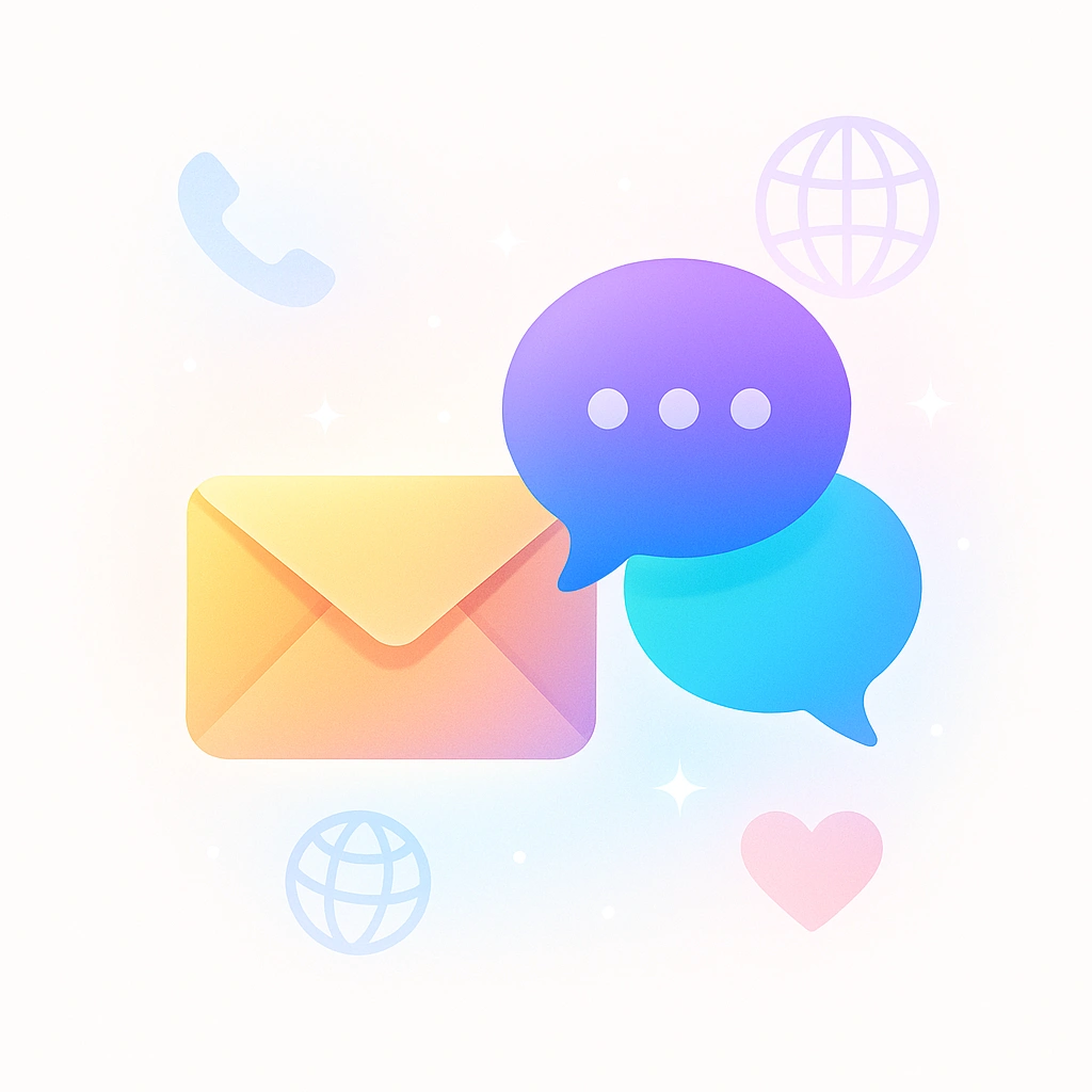 Contact Mindset Flame communication concept illustration